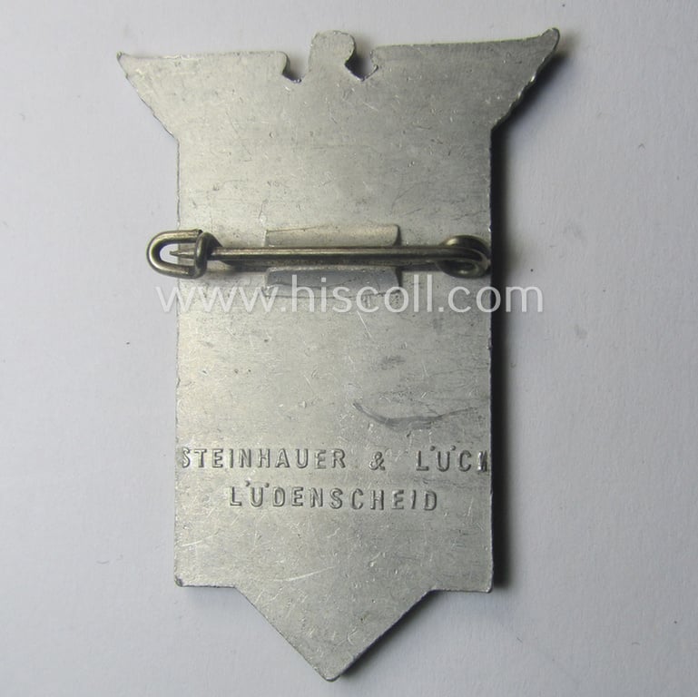N.S.D.A.P.-related 'tinnie' being a maker- (ie. 'S&L'-) marked example depicting an eagle-device resting on a swastika and various provincial shields surrounded by the text: 'Kreistreffen N.S.D.A.P. - Paderborn - 16. u. 17. Okt. 1937'