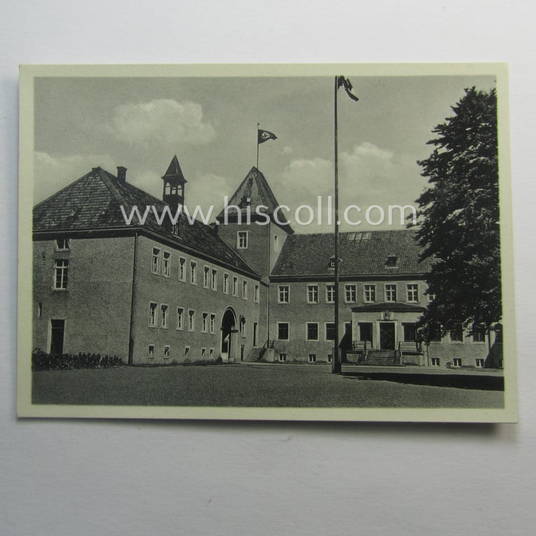 Interesting  HJ- (ie. 'Hitlerjugend'-) related 'souvenir'-photo map comprising of a small-sized, carton-based 'folder' containing 16 detailed pictures of the: 'Gebietsführerschule' “Langemarck” as was based in the town of Haldem