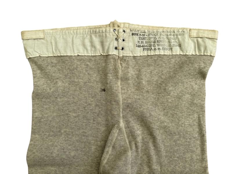 US Army Issue Winter Underwear dated 1943