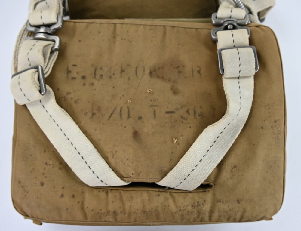 USAAF WW2 Named AN6510-1 Seat Parachute Harness Assembly