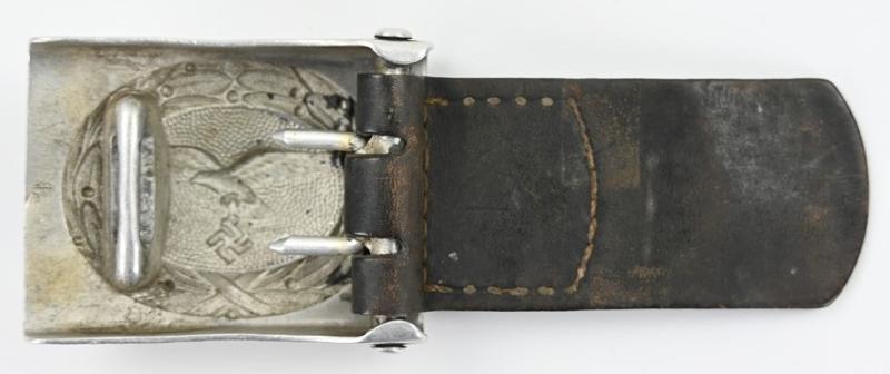 German LW Beltbuckle with Leather Tab 'GB' 1940