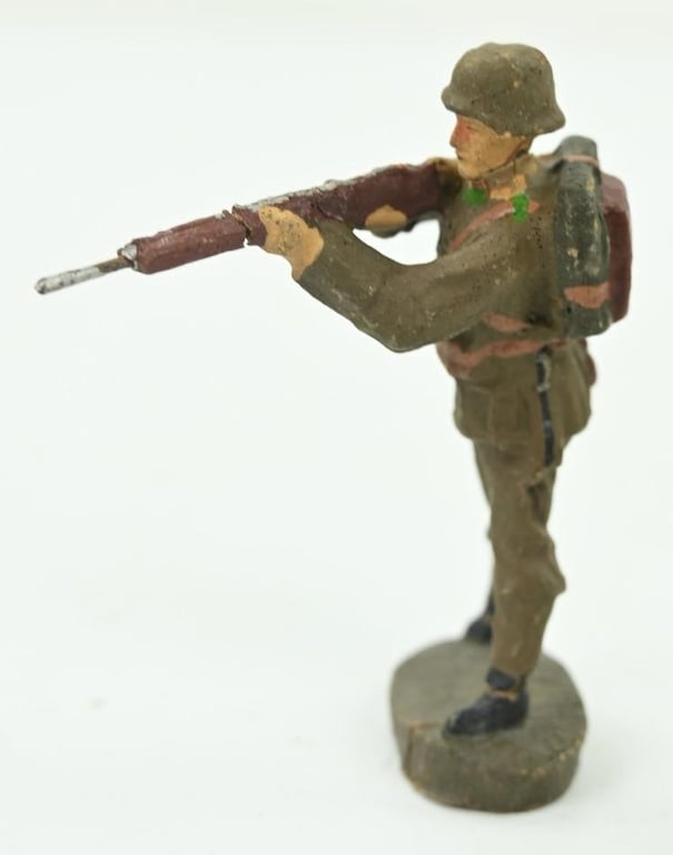 German Elastolin Toy Figure 'Shooting Soldier'