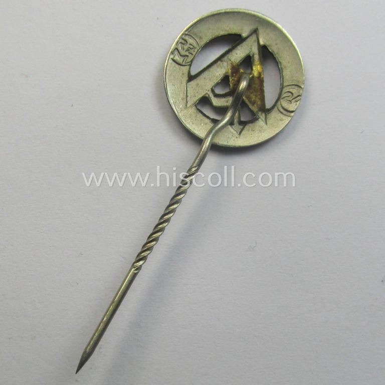 SA- (ie. 'Sturmabteilungen der N.S.D.A.P.') membership-lapel-pin (ie. 'Mitgliedsabzeichen') being a clearly maker- (ie. 'RzM 24'-) marked example
