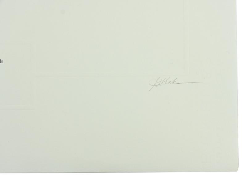 German Litho Print of LW Flight Ace 'Heinz-Wolfgang Schnaufer'