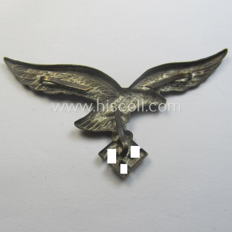 Attractive - and with certainty rarely encountered! - WH (Luftwaffe) so-called: 'pith-helmet'-eagle-device as executed in so-called: 'Buntmetall' and that comes in an overall nice (albeit clearly worn ie. pith-helmet-removed-) condition