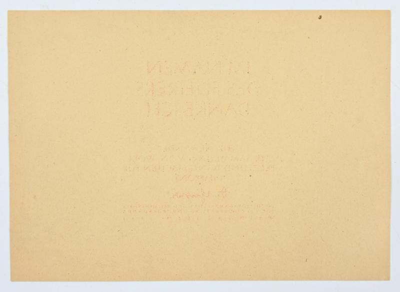 German Third Reich War Effort Certificate
