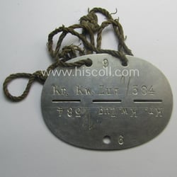 Aluminium-based, WH (Heeres) medical- (ie. 'Sanitäter'-) related ID-disc,...