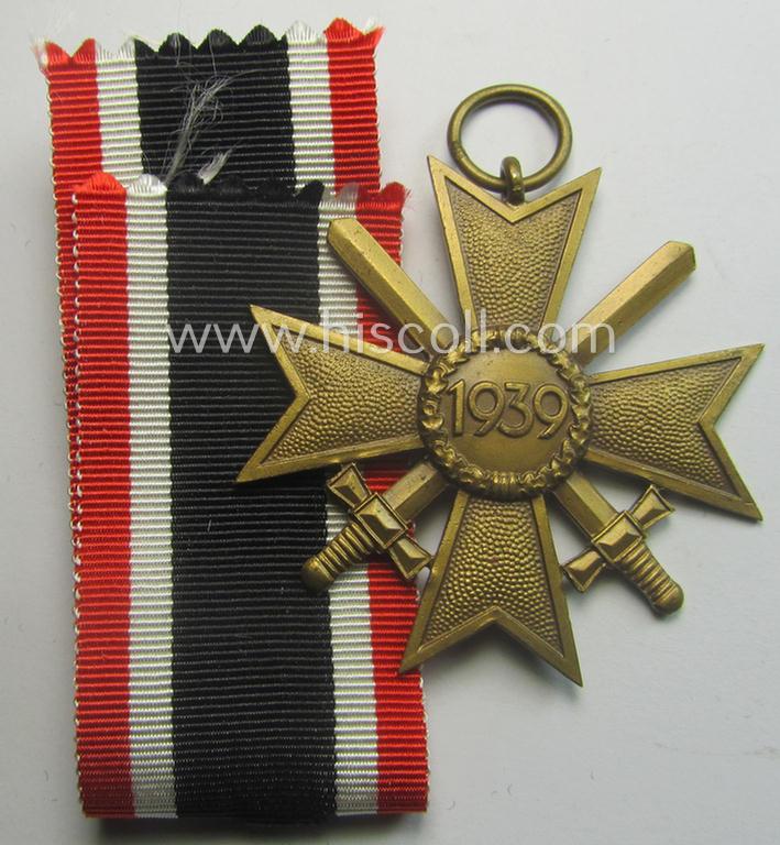 Medal-set: 'KvK 2. Klasse mit Schwertern' being a maker- (ie. '63'-) marked (and just minimally used) specimen by the maker- (ie. 'Hersteller') named: 'Franz J. Klast & Söhne'