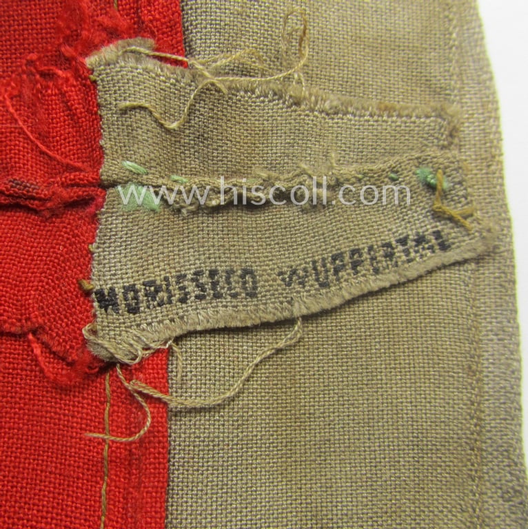 Superb, OT (ie.: 'Organisation Todt') EM- (ie. NCO-) pattern cuff-title (ie. 'Ärmelband für Mannschaften u. Uffz.') combining a swastika- and 'Org.Todt'-cuff-title