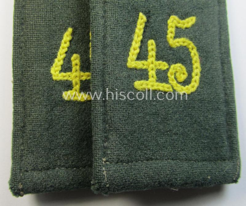 Pair of WH (Heeres),'cyphered' EM-type shoulderstraps: 'Soldat des Nachr.-Abtgs. 45'
