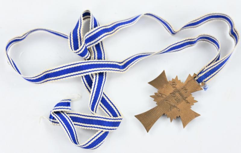 German Mother's Cross in Bronze with pouch