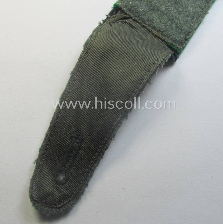 Single, WH (Heeres) EM-type (ie. 'M40'-pattern- and/or 'rounded-styled') neatly 'cyphered' shoulderstrap as was intended for usage by a: 'Soldat eines Gebirgsjäger-Rgts.'