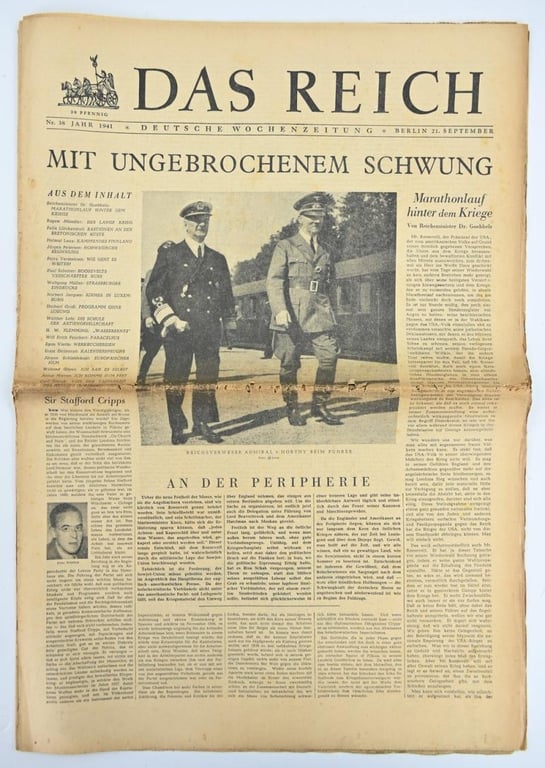 German Newspaper “Das Reich” September 1941