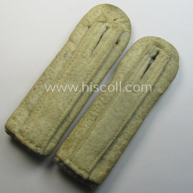 Pair of fully matching - and neatly 'cyphered'! - WH (Heeres) officers'-type shoulderboards as was intended for - and clearly worn by! - an: 'Oberleutnant des Infanterie-Rgts. 76'