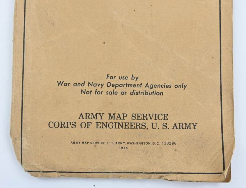 US WW2 Roadmap of France 1944
