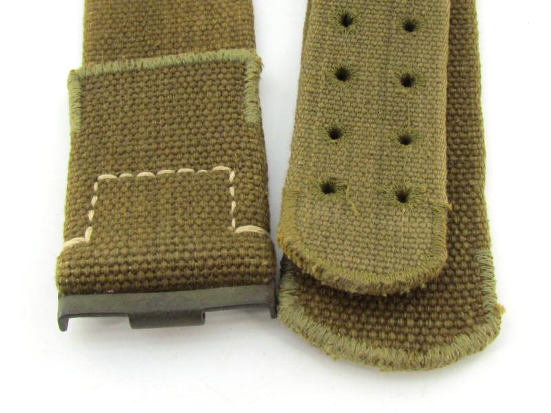Wehrmacht ‘Afrikakorps’ tropical webbing belt with canvas tongue