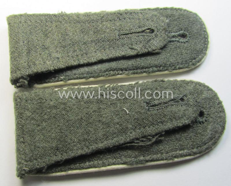 Superb - rarely found and/or fully matching! - pair of WH (Heeres), early- (ie. mid-) war-period (ie. 'M40'- ie. 'M43'-pattern) EM-type 'cyphered' shoulderstraps for a: 'Soldat der Infanterie-Truppen u. Mitglied einer Unteroffiziersschule'