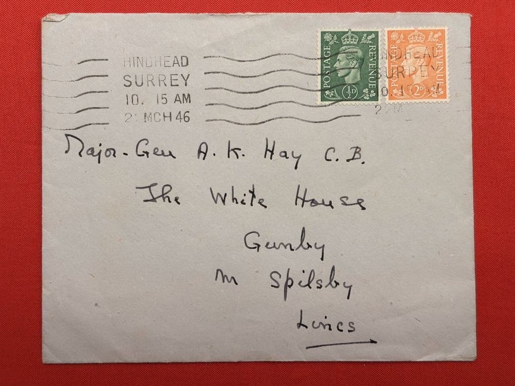 AUTHENTIC LETTERS FROM FIELD MARSHALL MONTGOMERY OF ALAMEIN TO GEN A.K.HAY, ECT.