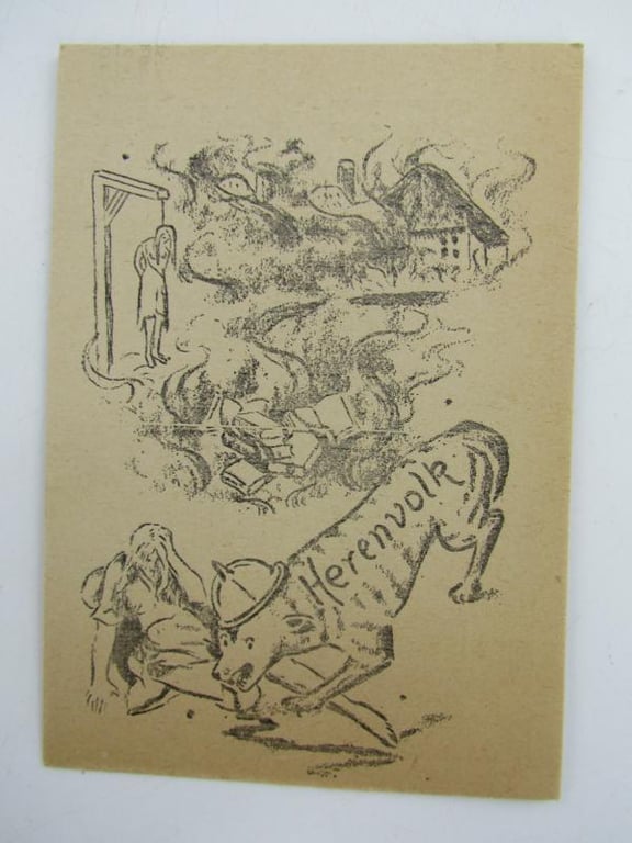 WW II, Satyre series, Vrieshol, 1945, Propaganda