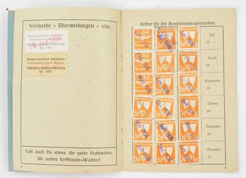 German Kyffhauserbund Memberpass Grouping