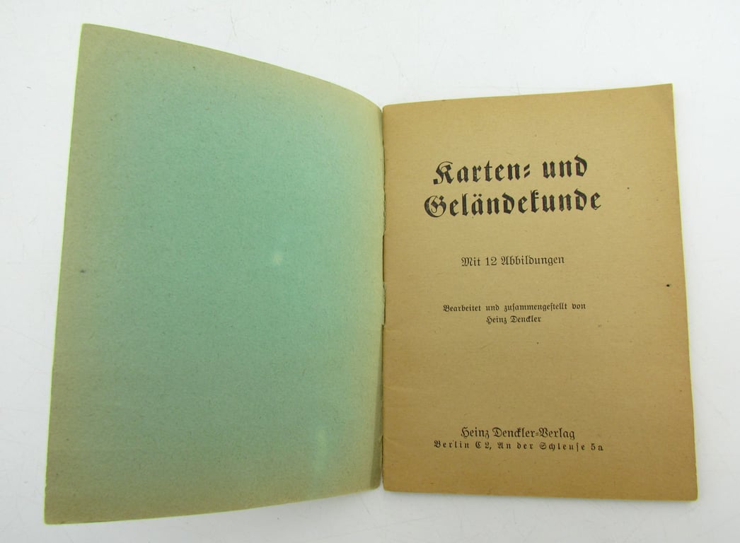 Booklet : "Karten- und Geländekunde (Maps and Topography)"