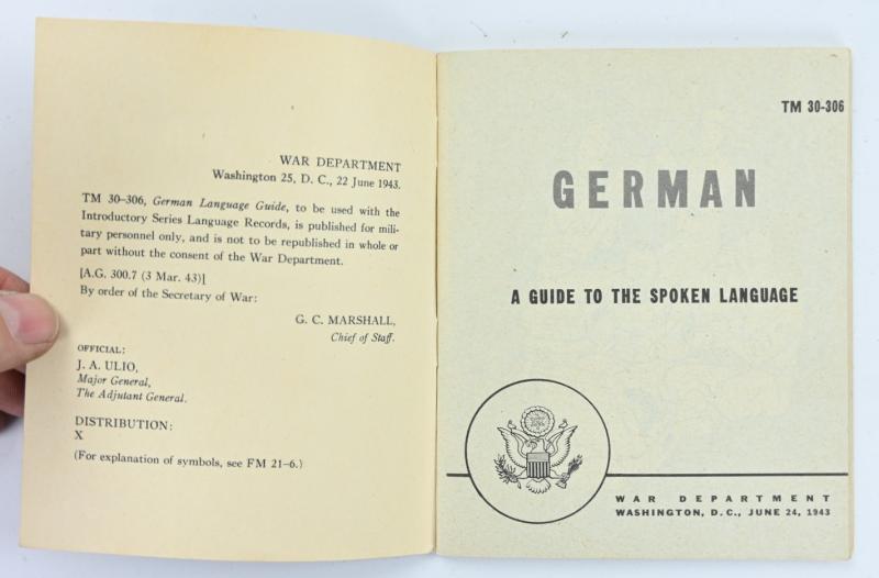 US WW2 German Language Guide