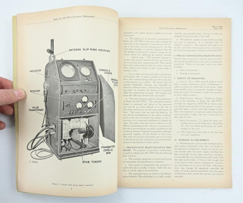 US WW2 TM11-1440 AN/TPS-3 Manual