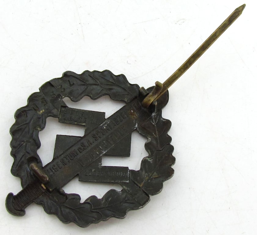 SA Sports Badge in Bronze – Berg & Nolte A.G., Lüdenscheid