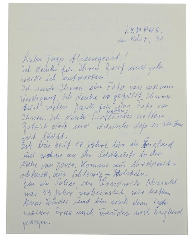 Signature of Wehrmacht Heer KC Recipient 'Adolf Schmahl'