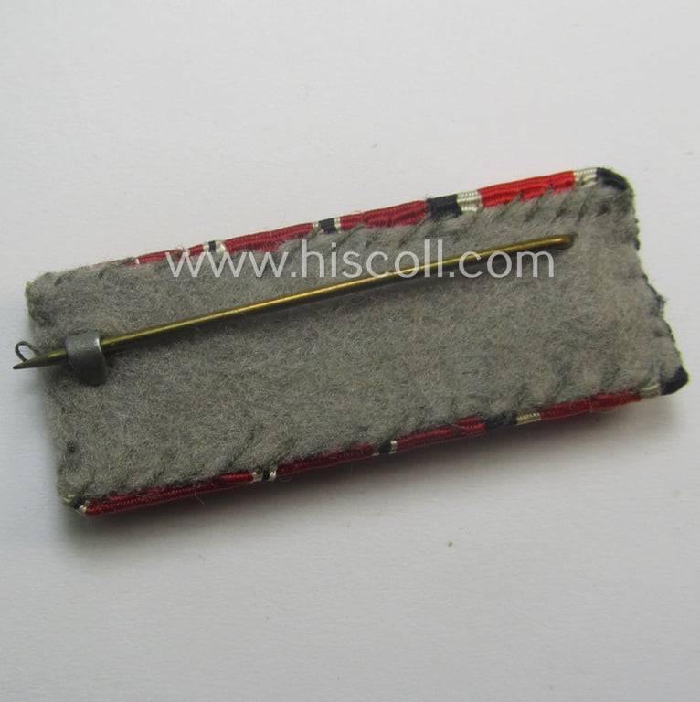 Neat - and never issued- nor worn! - three-pieced WWII-period ribbon-bar (ie. 'Feld- o. Bandspange') as intended for combination: 'EK II Kl.', 'Ost'-medal (ie. 'Medaille Winterschlacht im Osten 1941-42') and Austrian 'Anschluss'-medal '1. März 1938'