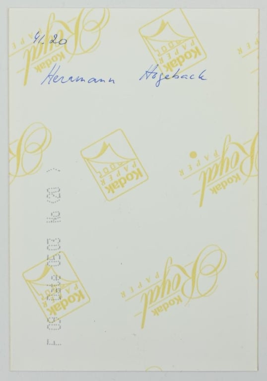Signature of Luftwaffe KC-OLC&S Recipient 'Hermann Hogebach