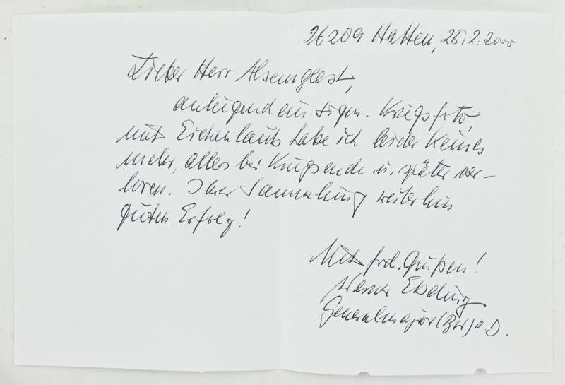 German WH Picture Knight's Cross Recipient 'Werner Ebeling'