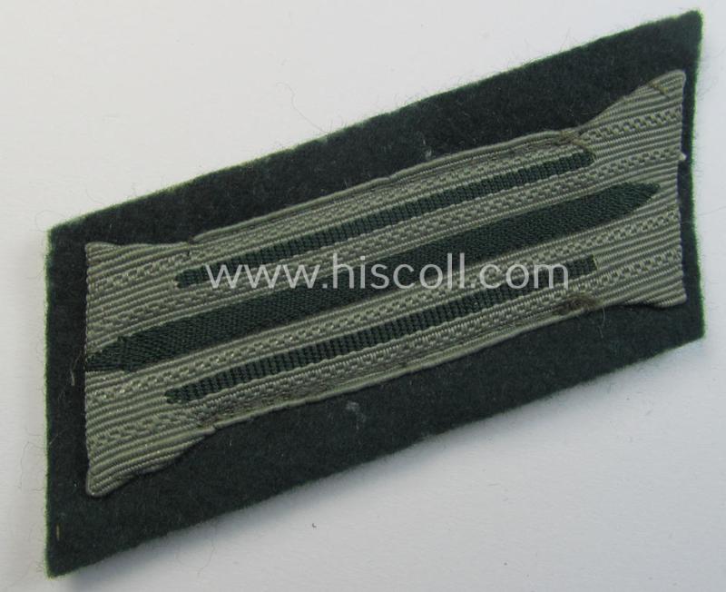 Attractive - and matching! - pair of WH (Heeres) mid-war-period- and/or: 'standard-issue'-pattern WH (Heeres) collar-tabs (or: 'Einheitskragenspiegel') being of the 'generic-pattern' (that come pre-mounted onto a woolen-based background)