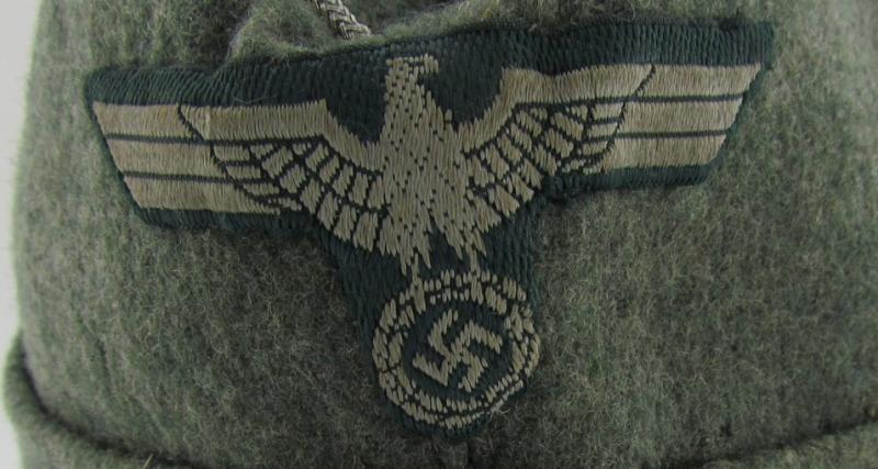 Wehrmacht (Heer) Field Cap (Schiffchen), Field-Upgraded to Officer