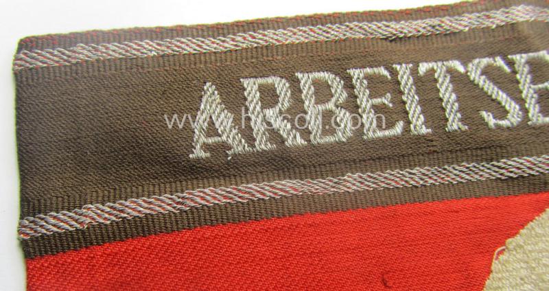 Superb - and actually extremely rarely encountered! - example of an officers’-type RAD- (ie. 'Reichsarbeitsdienst'-related-) armband (ie. 'Armbinde') entitled: 'Arbeitseinsatzstab'