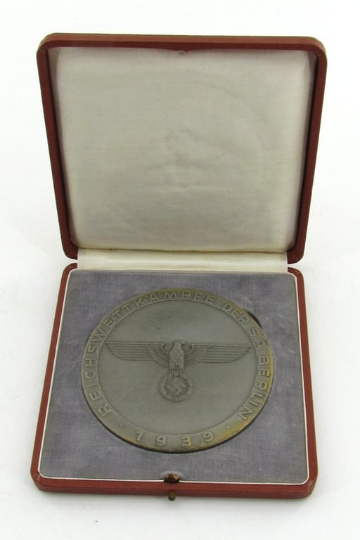 SA Reichswettkämpfe Berlin 1939 Prize Plaque (Third Prize)