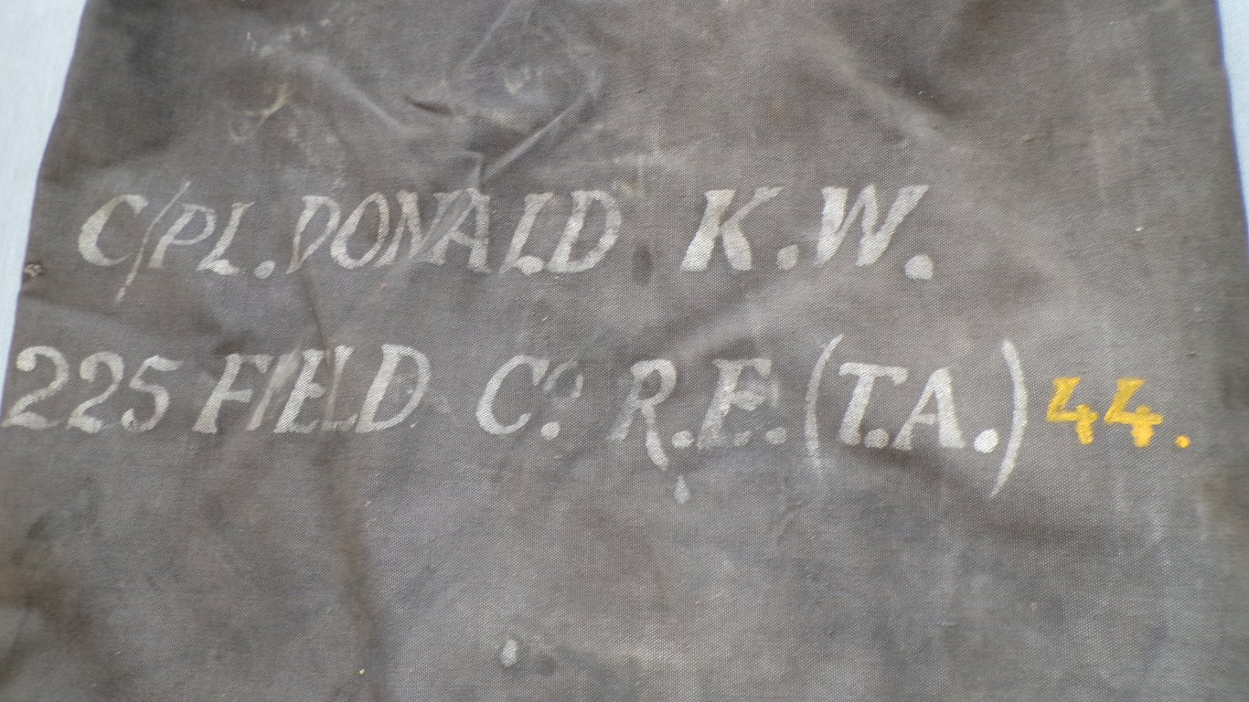 Royal Engineers Named & Unit-Stenciled Kitbag 1944