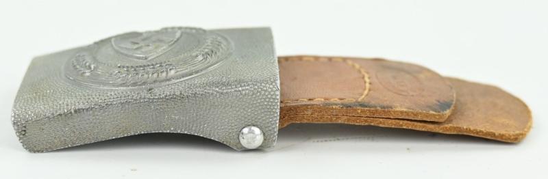 German RAD Beltbuckle with leather tab