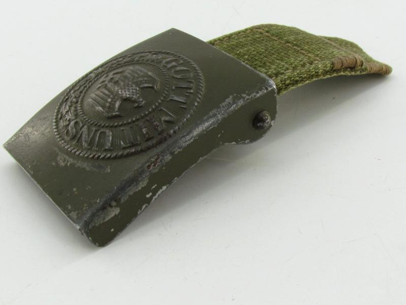Wehrmacht (Heer) tropical ‘Afrikakorps’ steel belt buckle by Gustav Brehmer 1940