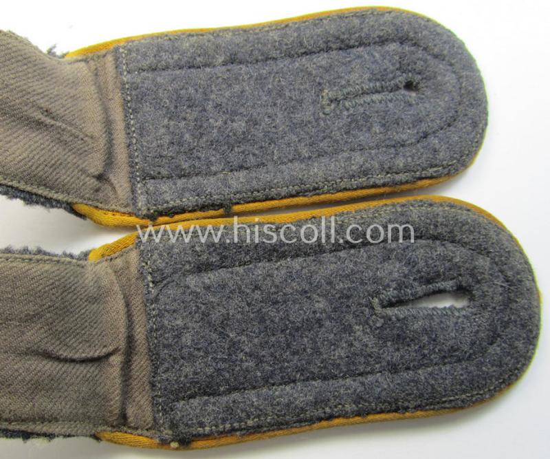 Neat - and fully matching! - pair of mid- (ie. later-) war-period (and unusually smaller-sized!) WH (Luftwaffe) NCO-type shoulderstraps as was intended for usage by an: 'Unteroffizier der Flieger o. Fallschirm-Truppen'