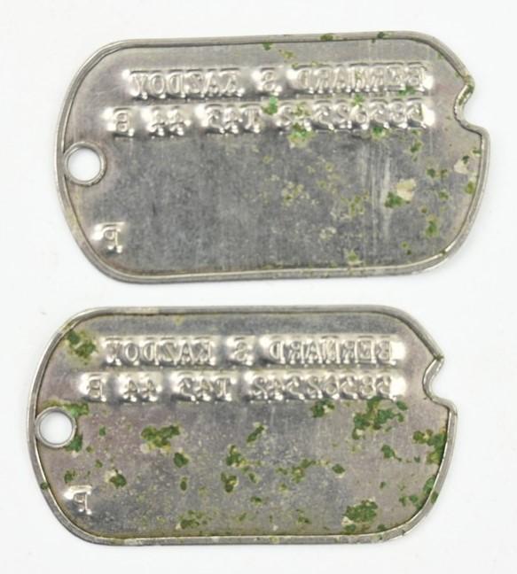 US WW2 Dog-Tag Set of 'Bernard S. Kazdoy'