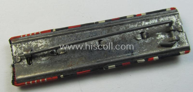 Four-pieced - and unusually found! - WH (Heeres o. LW) ribbon-bar (ie. 'Band- o. Feldspange') showing resp. the ribbons for a: 'KvK II.Kl.o. Schw.', a WWI-period 'FKK m. Schw.', a: Czech 'Anschluss'-medal and a: 'D. Olympia-E.medaille 1936'