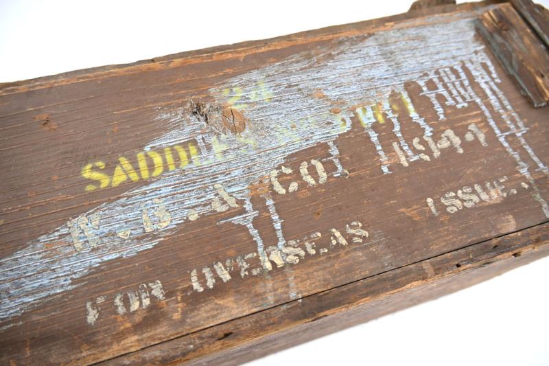British WW2 RAF saddles box