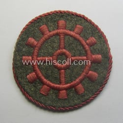 WH (Heeres ie. 'Panzer'-) machine-embroidered-, trade- ie. special-career...