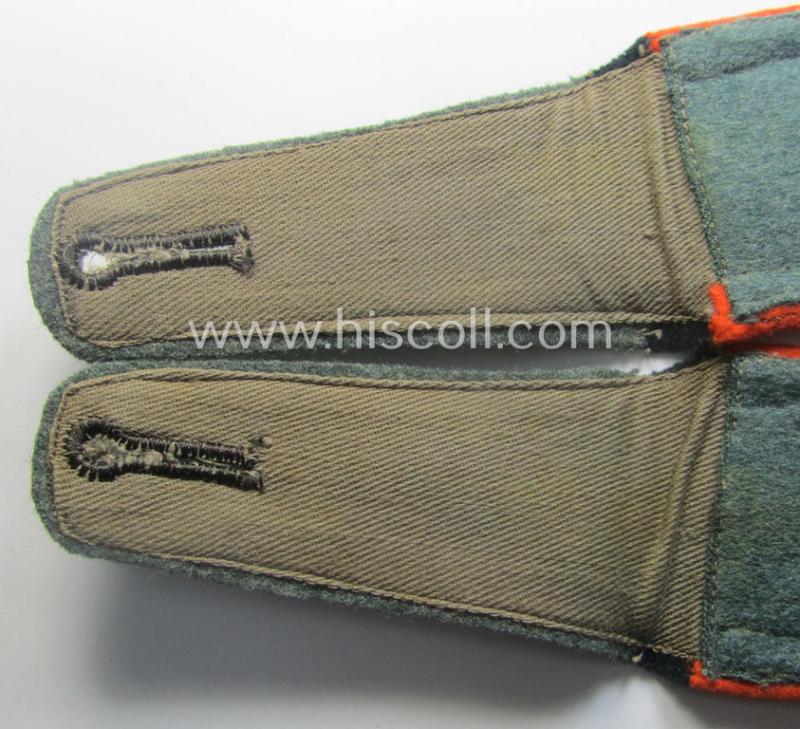 Pair of early-war-period WH (Heeres) 'cyphered' (rounded-styled), NCO-type ('M40'-pattern-) shoulderstraps as was intended for usage by an: 'Unteroffizier des Wehr-Ersatzdienstelle im Wehrkreises XVIII'