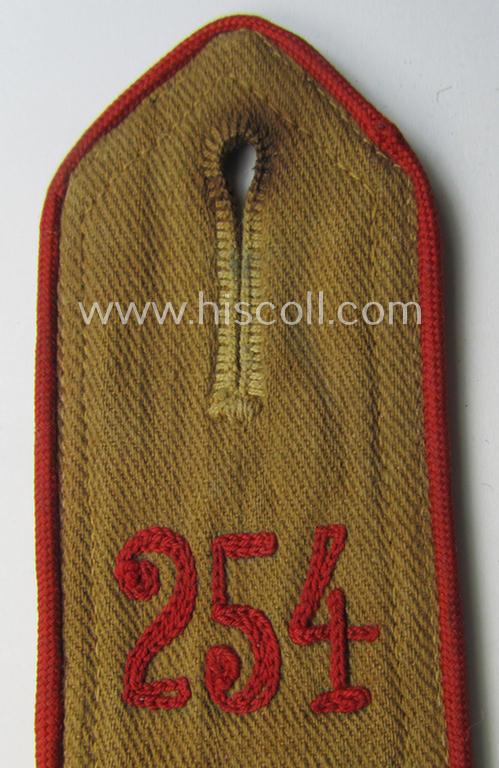 Single, early-pattern 'Allgemeine-HJ' (ie. 'Hitlerjugend') shoulderstrap: 'Hitlerjunge Bann 254' (Bann 254 = Bann Büdingen/Wetterau)