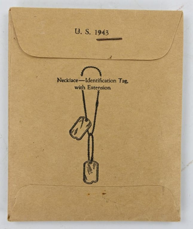 US WW2 Dog-Tag Chain in Pouch