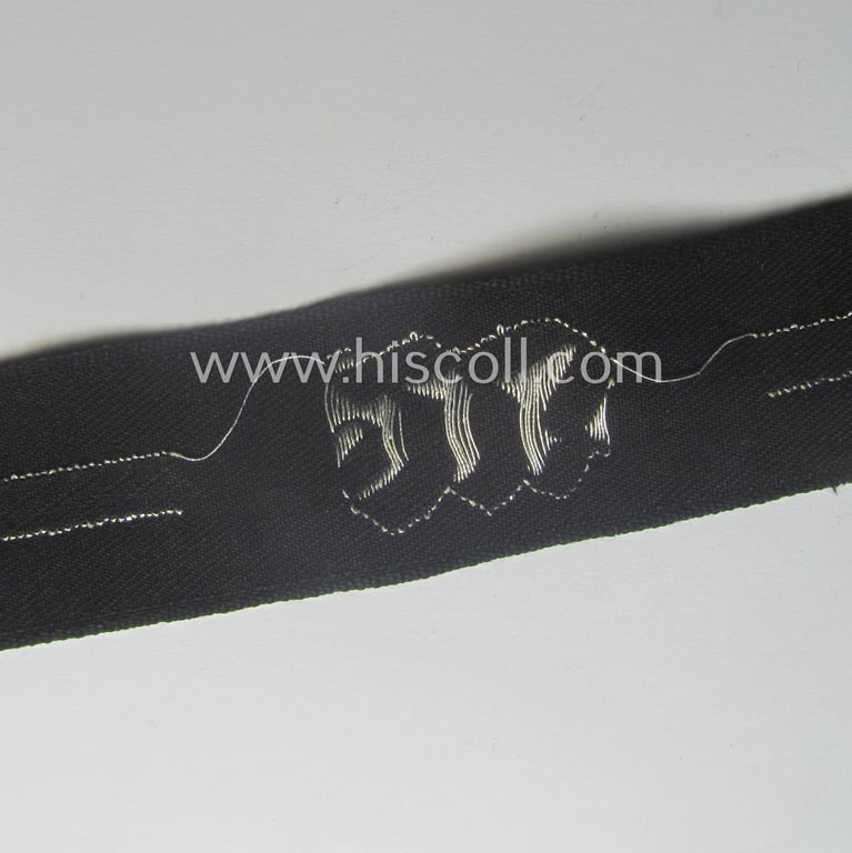 RAD (ie. 'Reichsarbeitsdienst') officers'-pattern, commemorative cuff-title (ie. 'Dienstärmelstreifen für Offiziere') depicting a capital 'W'-character (as was intended for commissioned-staff working on the various 'Westwall'-fortifications)