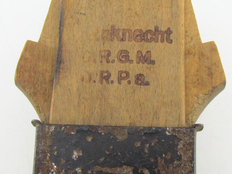 'Deutsche Wehrmacht' wooden- and metal-based (partly foldable) boot-removing device aka: 'Stiefelknecht'