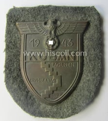 WH (Heeres ie. Waffen-SS) 'Kuban'-campaign-shield that comes mounted...